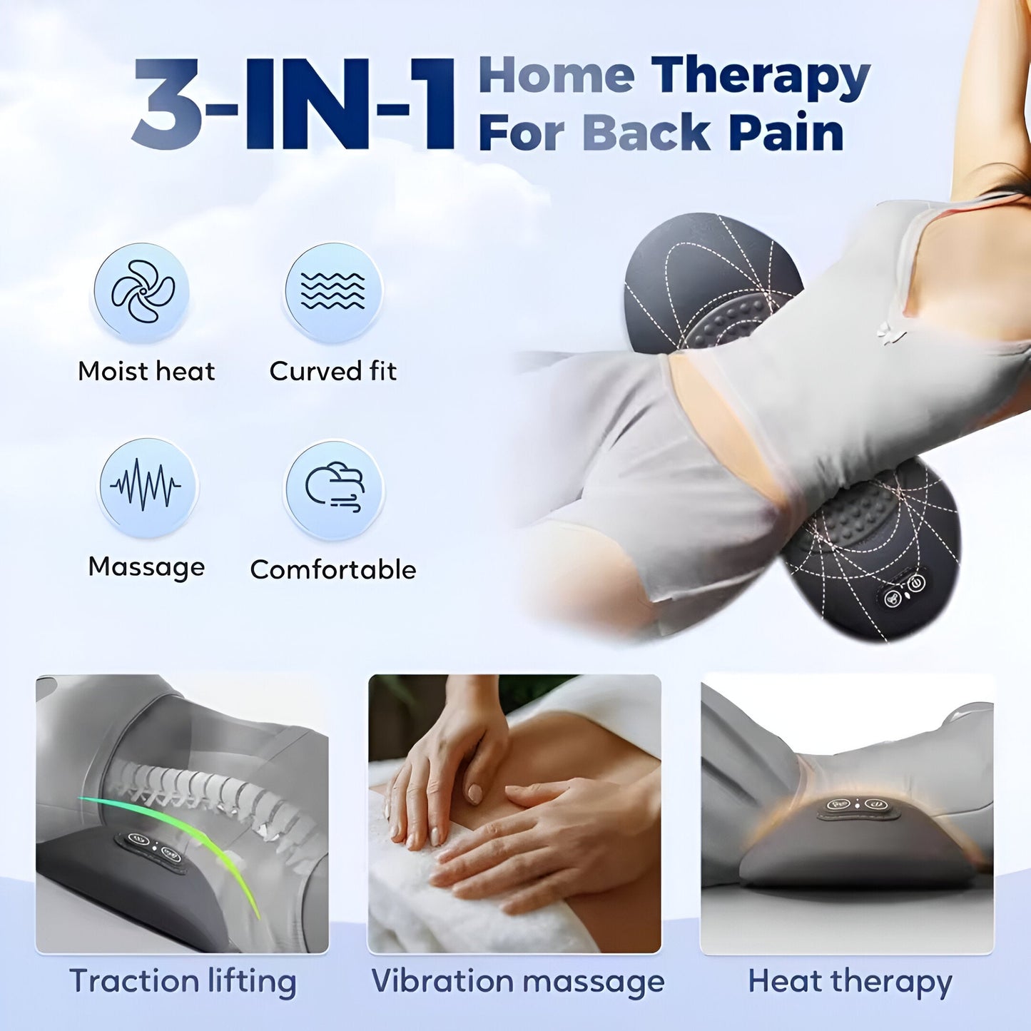 Evirosa™ TripleCare 3-in-1 Back Massager